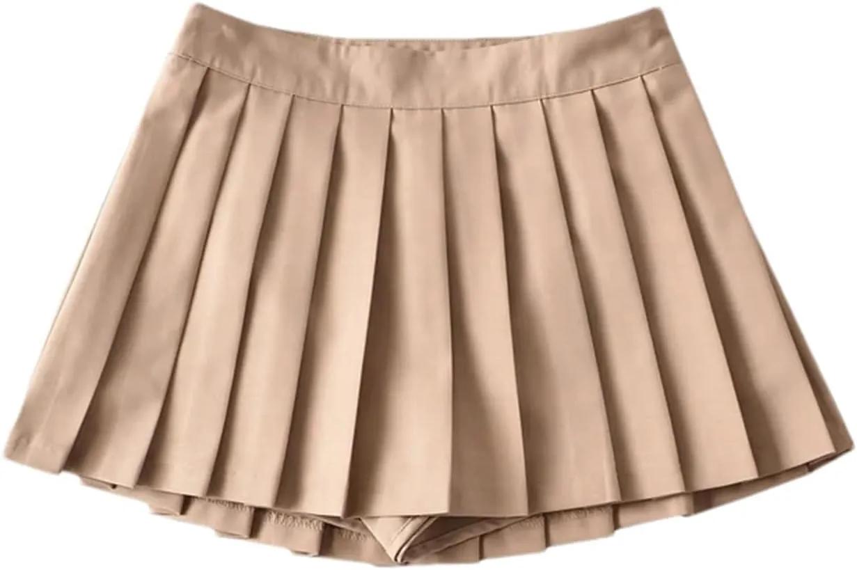 Summer Womens High Waist Skirts Sexy Mini Skirts Vintage Pleated Skirt Tennis Skirts Short White Black
