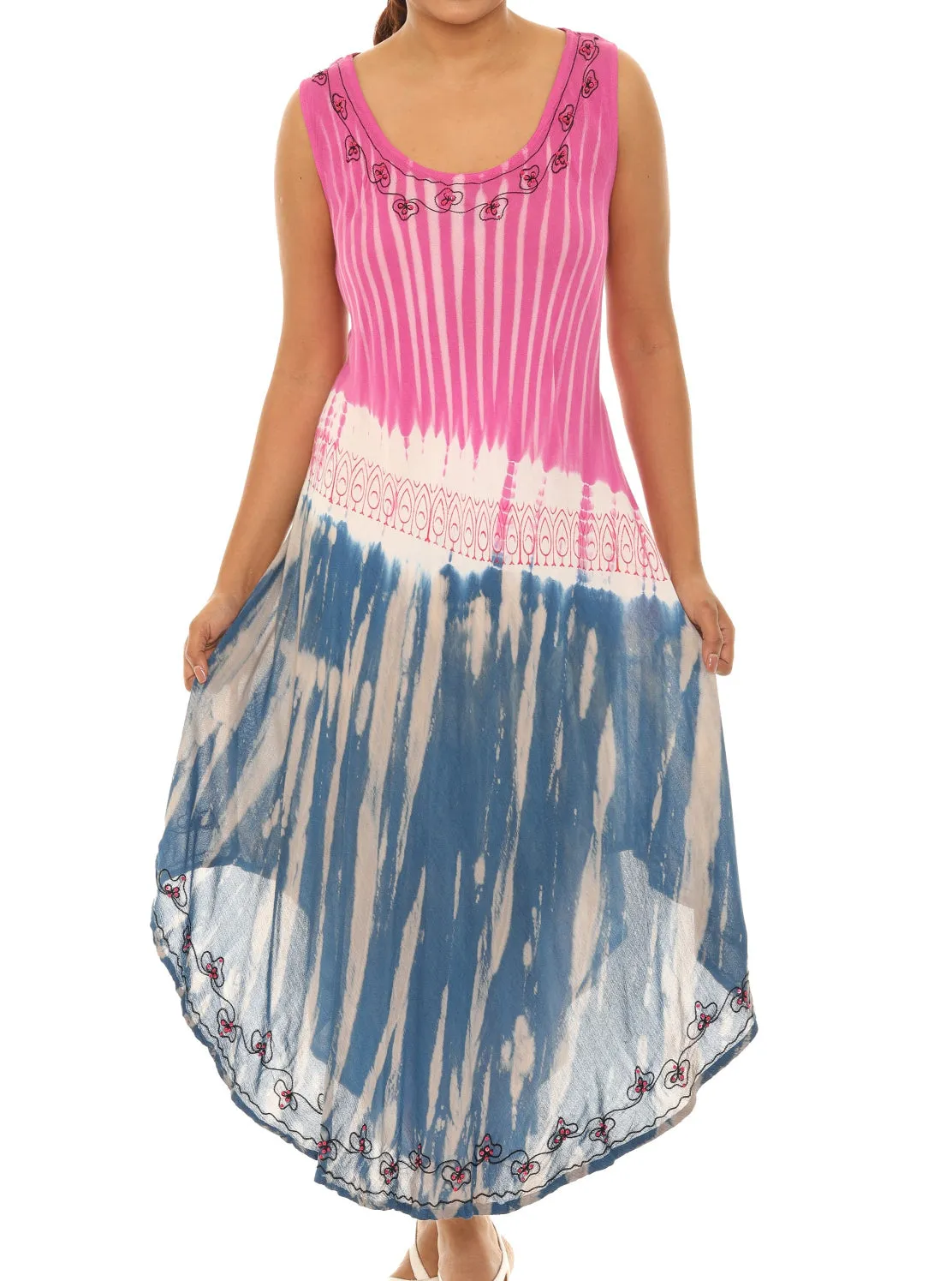 Tie dye Long Rayon Sundress