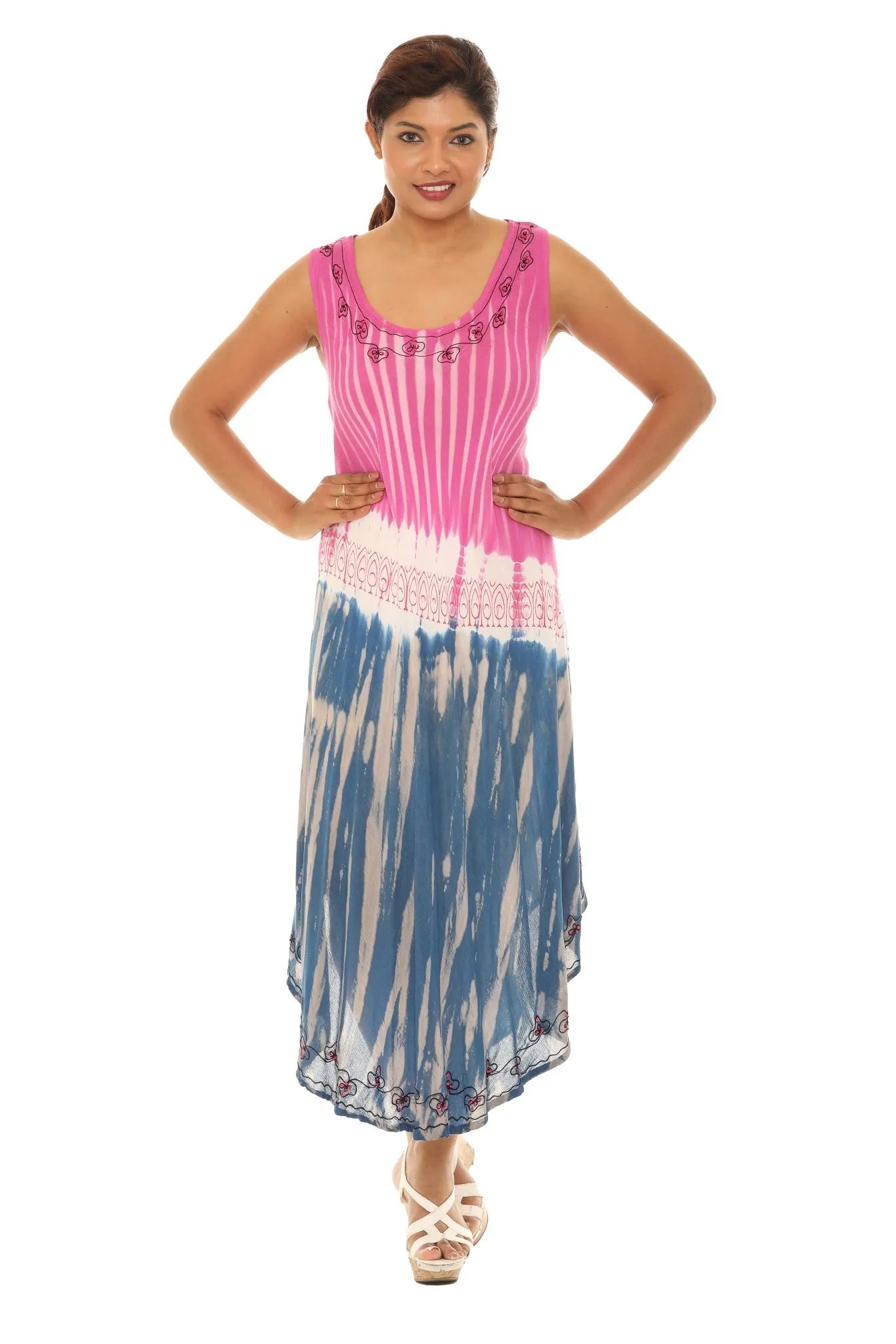 Tie dye Long Rayon Sundress