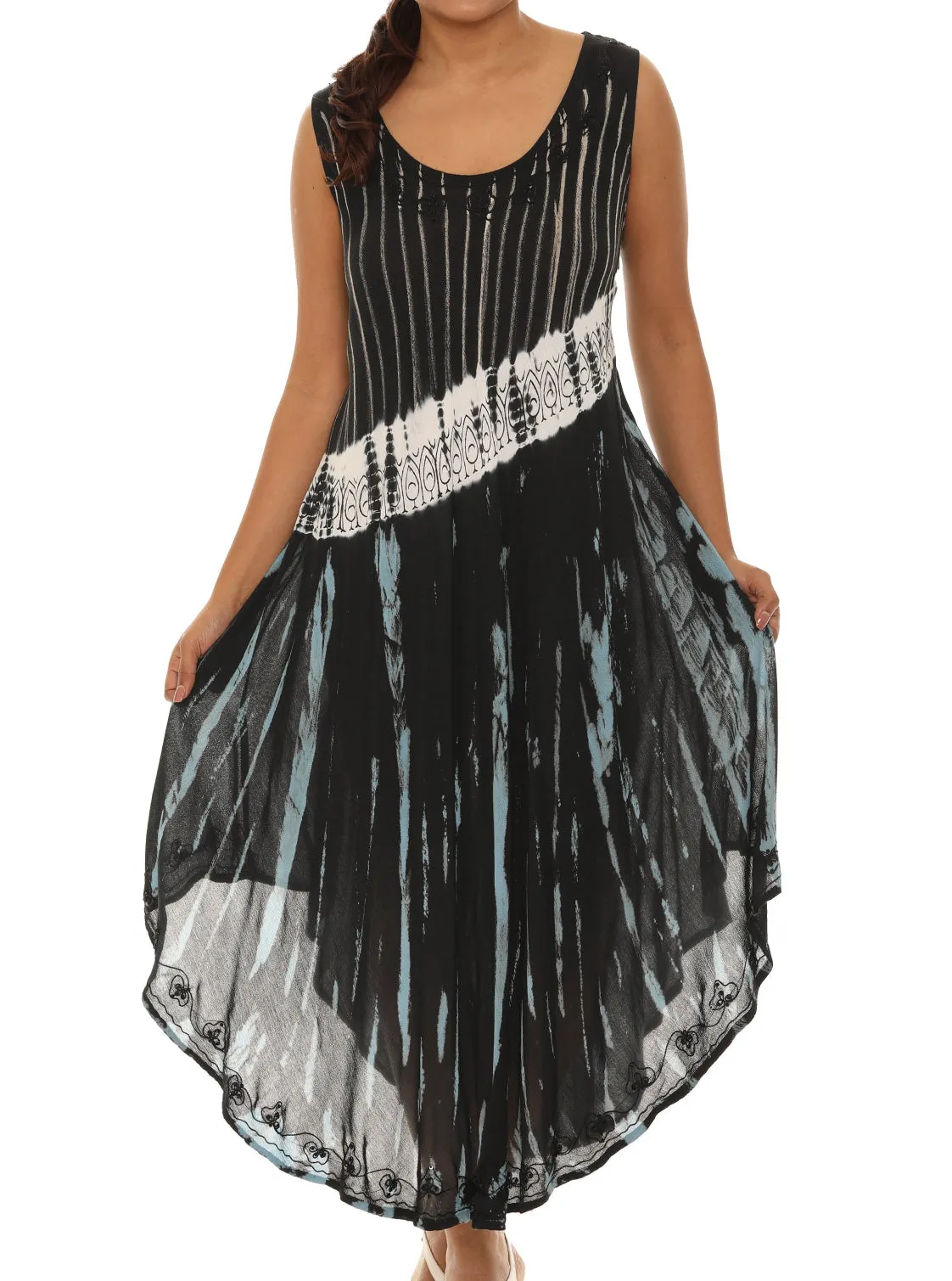 Tie dye Long Rayon Sundress