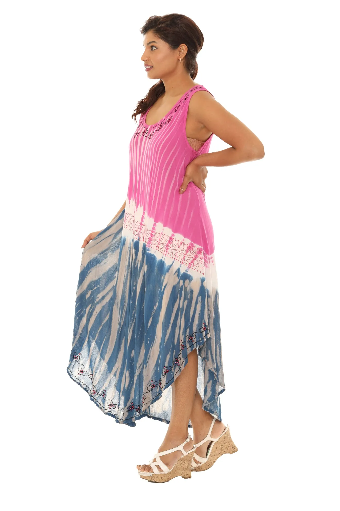 Tie dye Long Rayon Sundress