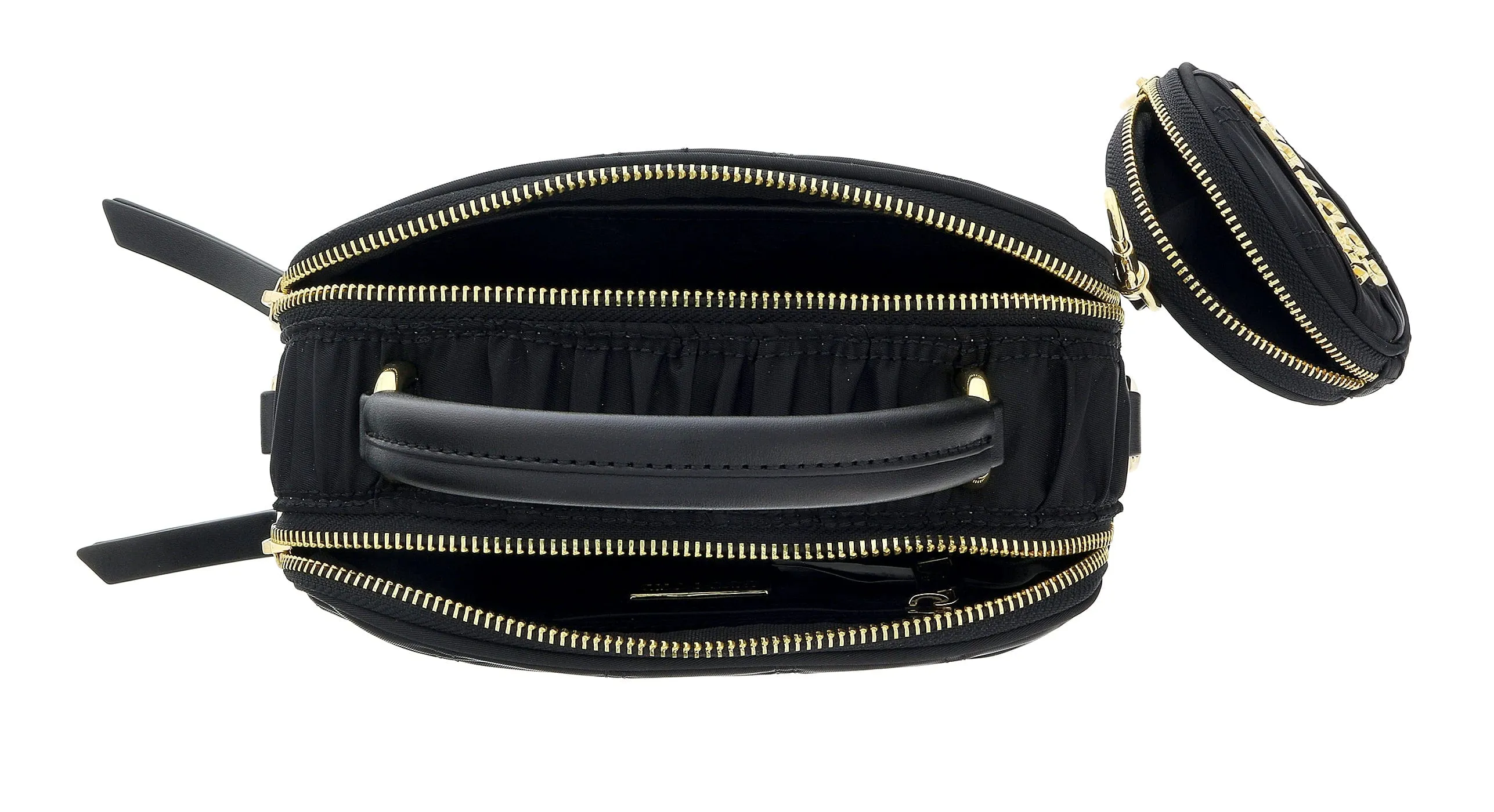 Versace Jeans Couture Black Small  Nylon Shoulder Bag with Coin Purse