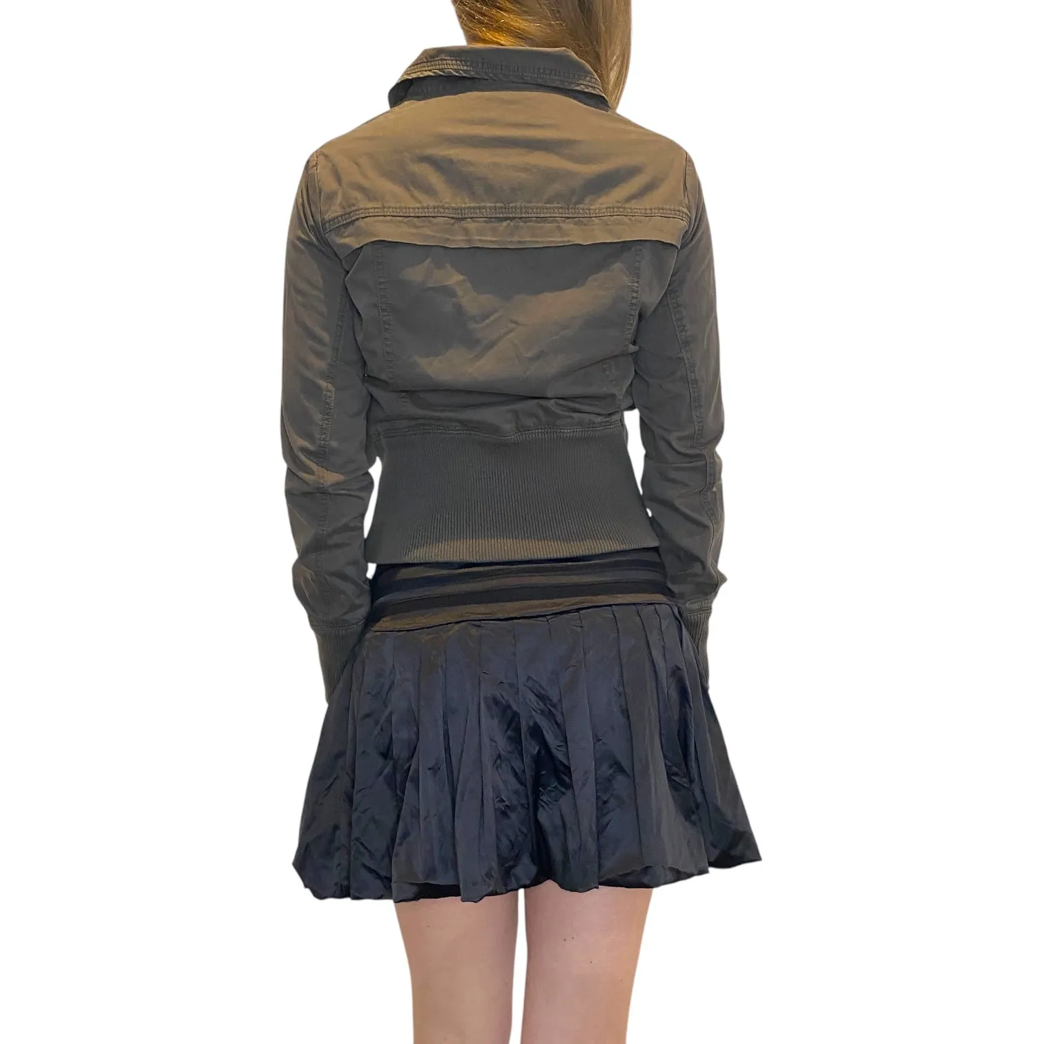 Vintage Grunge Parachute Bubble Skirt (S/M)
