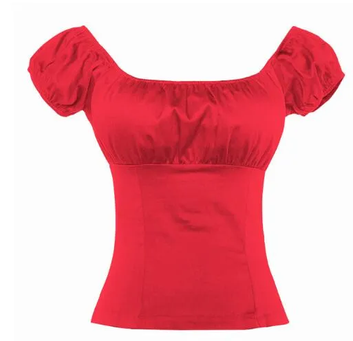 Vintage style Off-shoulder Blouse