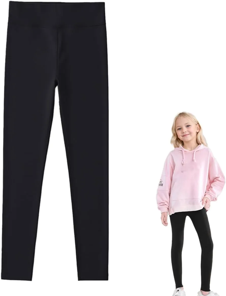 WEONEDREAM Girls Stretchy Leggings Toddler Girls Long Pants Spandex Leggings for Athletic Yoga Biking Dance