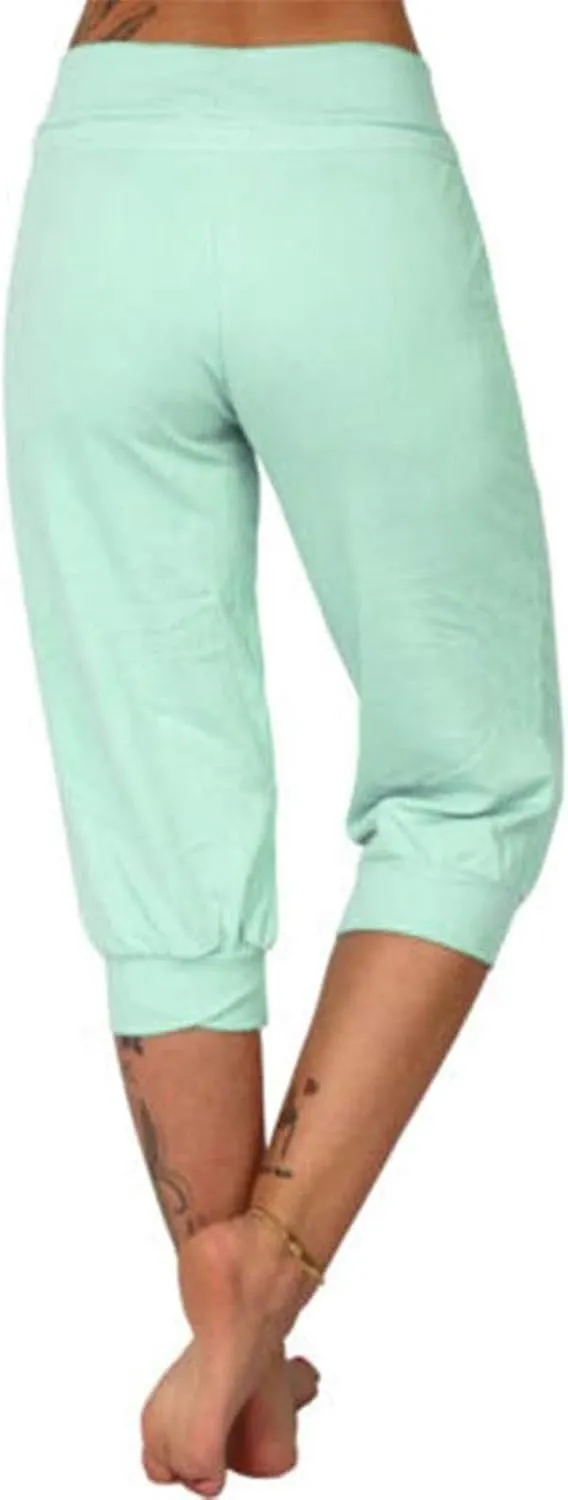 Womens Capris Joggers Pants Baggy Crop Sweatpants Lightweight Running Cropped Slacks Athletic Sports Soft Loun