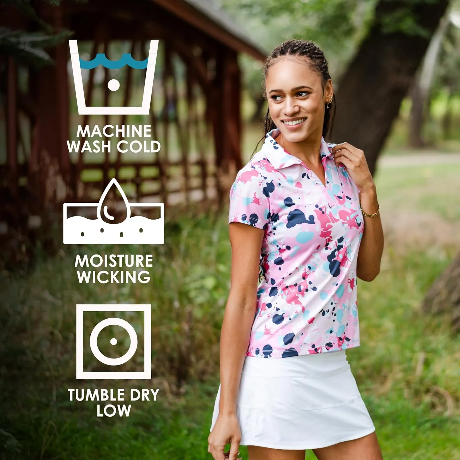 YATTA GOLF Premium Golf Polo Shirts for Women - Lightweight, Quick Dry, Wrinkle Resistant & Moisture Wicking Polo